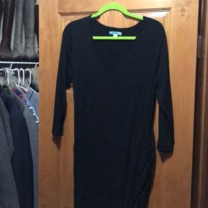 Long black maternity dress
